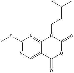 Molecular Structure of 1186049-75-1 (1-isopentyl-7-(methylthio)-1H-pyrimido[4,5-d][1,3]oxazine-2,4-dione)